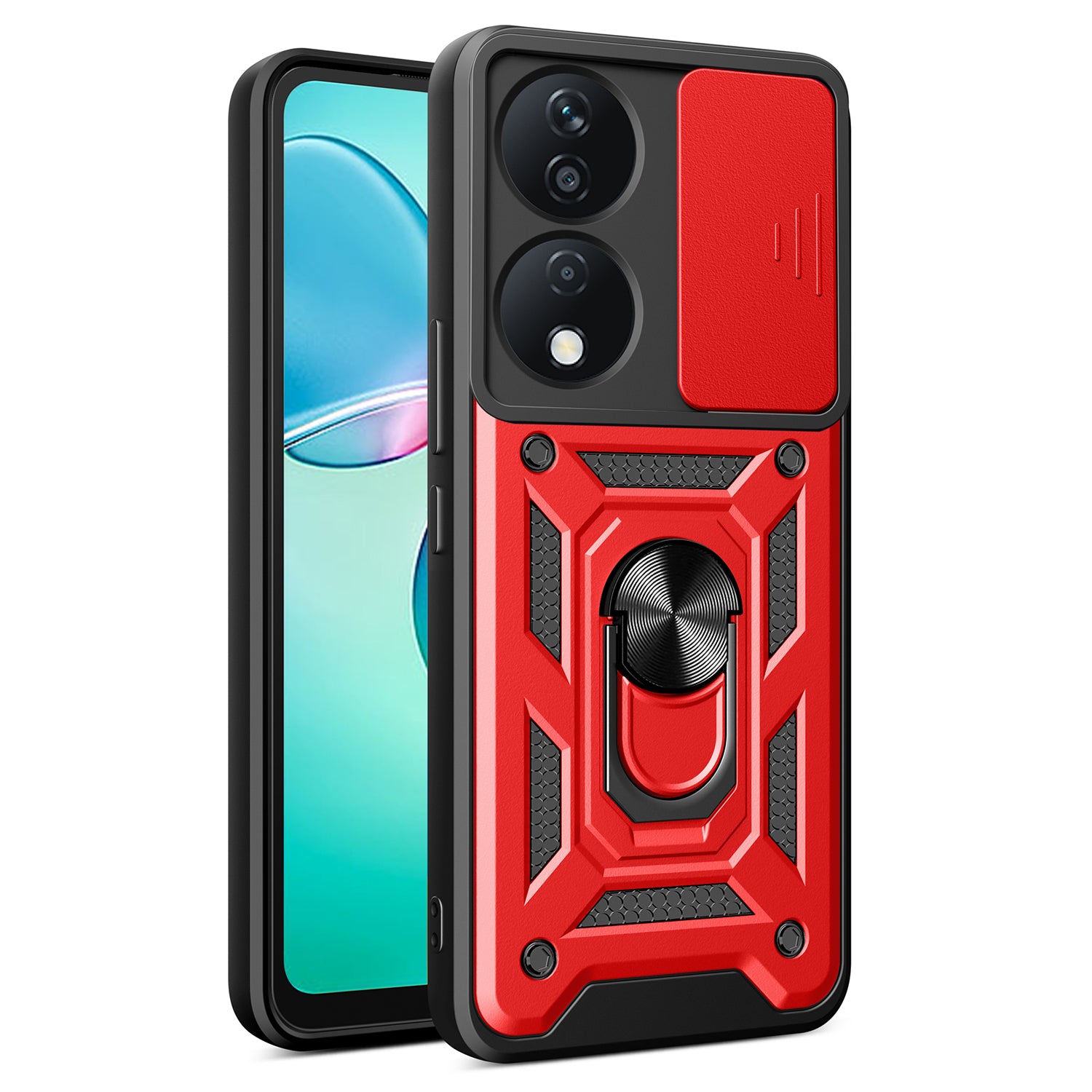 For Honor X7b 4G / 90 Smart Case PC+TPU Rugged Shockproof Phone Cover with Slide Lens Window For Honor X7b 4G / 90 Smart Case PC+TPU Rugged Shockproof Phone Cover with Slide Lens Window